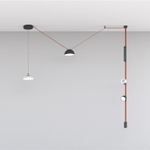 DK5565-WH+BK Cветильник для трека-ремня Belty, серия Flow, со светодиодом, D300*H71мм, 48V DC, 12W, RA90, 120°, 3000K, IP20, белый с черным, алюминий