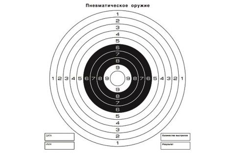 Мишень бумажная классическая черно-белая (50 шт./уп.)