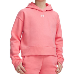 Кофта для девочки теннисная Under Armour Rival Fleece Crop - bittersweet pink/white