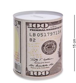 BX-209 Металлическая копилка «100 Долларов»