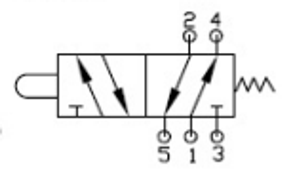 Пневмоклапан механический 4R310-10 5/2