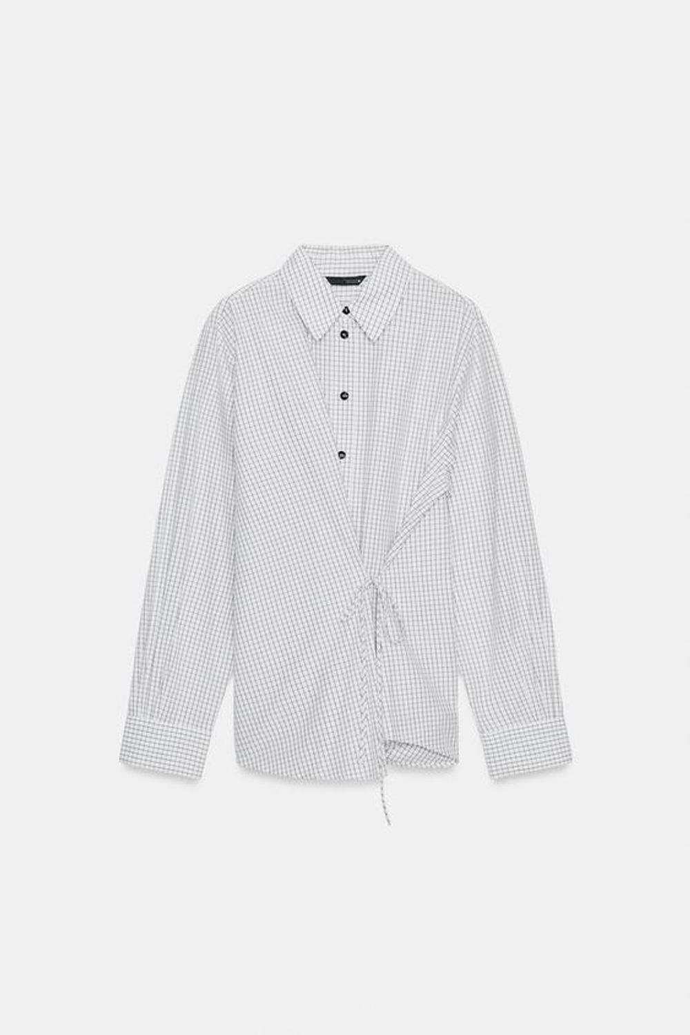Рубашка в клетку с бантиками - ZARA