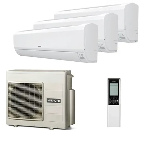 Мультисплит система на 3 комнаты Hitachi RAK-15QPE + RAK-25RPE x 2 / RAM-53NP3E