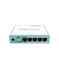 Маршрутизатор MikroTik hEX with Dual Core 880MHz MHz CPU, 256MB RAM, 5 Gigabit LAN ports, USB, RouterOS L4, plastic case, PSU