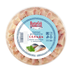 Сельдь MasterFish Филе-Кусочки в Масле с Укропом 350г