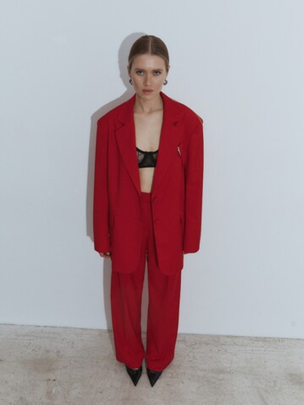 Брюки Classic со стрелками, цвет красный