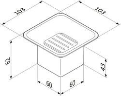 Набор Стакан STWORKI Стокгольм HASG31300 + Мыльница HASG31200