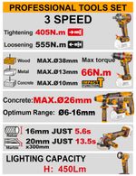 Набор аккумуляторного инструмента BL 5шт. Li-Ion 20В INGCO CKLI20595 INDUSTRIAL