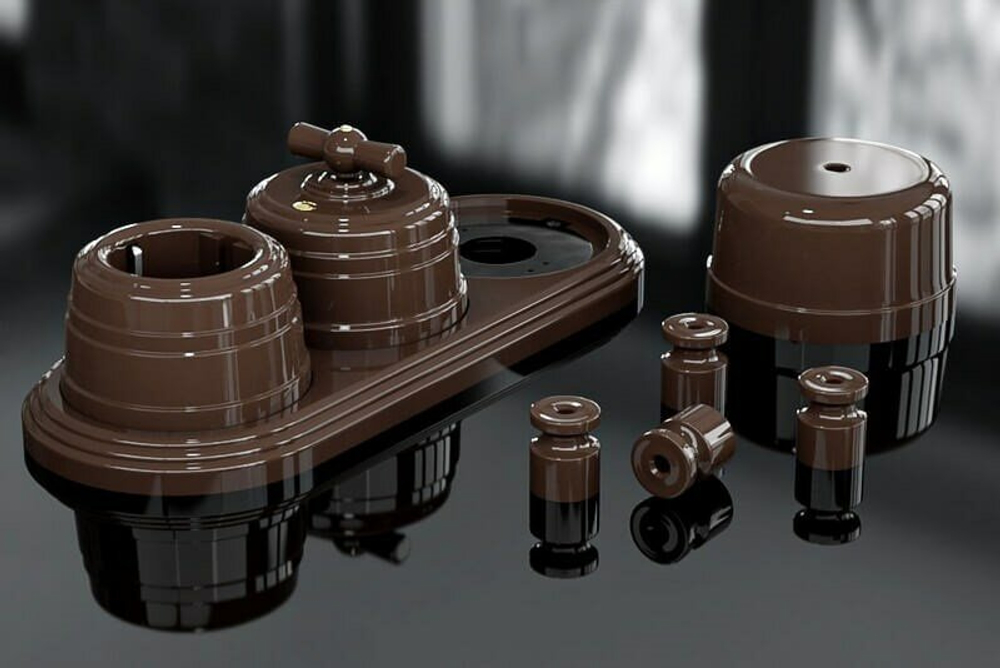 Изолятор для ретро проводки Коричневый Мезонин Усадьба GE30025-04
