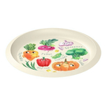 Тарелка детская с декором "Овощи", D215мм (светло-бежевый)
