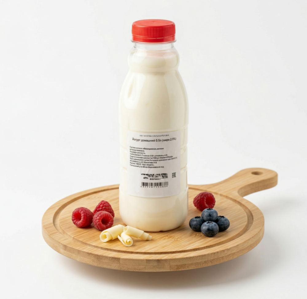 Йогурт домашний жирность 2.5% 0.5л, КФХ Золотова