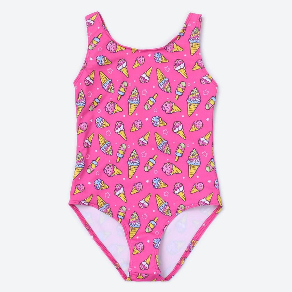 Купальник слитный цвет розовый/морожное, рост 110 см (КотМаркот)