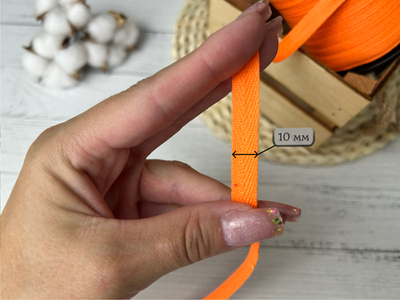 Киперка ПЭ 10мм оранжевый неон