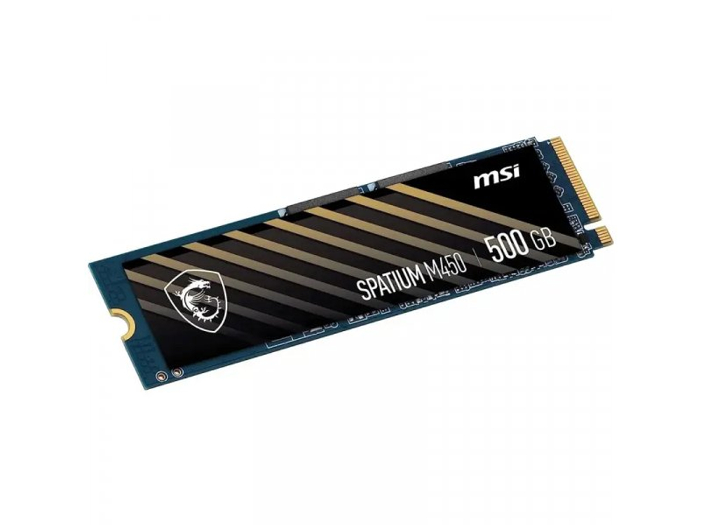 SSD накопитель MSI Spatium M450 500ГБ, M.2 2280, PCIe 4.0 x4, NVMe [S78-440K220-P83]