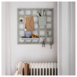 Комплект настенной панели IKEA SNICKRA (СНИКРА), Серо-зеленый, 38х38 см