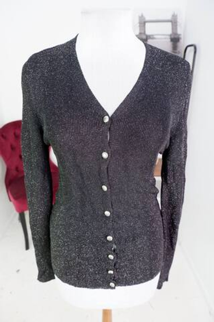 Кардиган Marks&Spencer с блестящей ниткой, маркировка 36, визуально на 42 размер