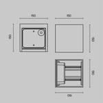 Уличный настенный светодиодный светильник Maytoni Fulton O572WL-L20B3K