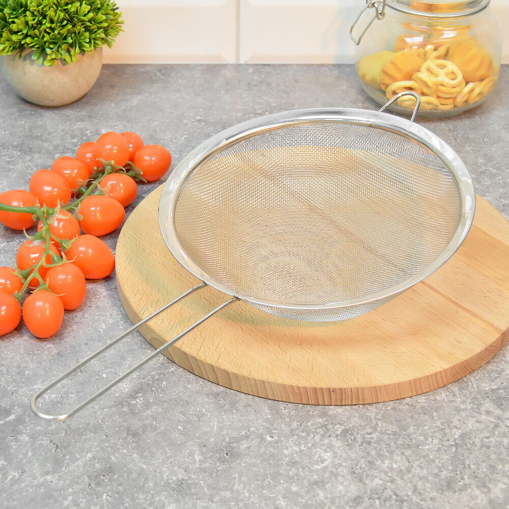 Сито 220мм нерж с металлической ручкой