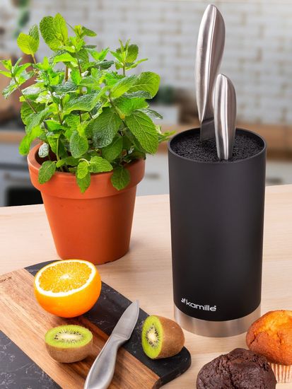 Подставка для ножей 22 см. круглая Kamille KM 7621 Металл