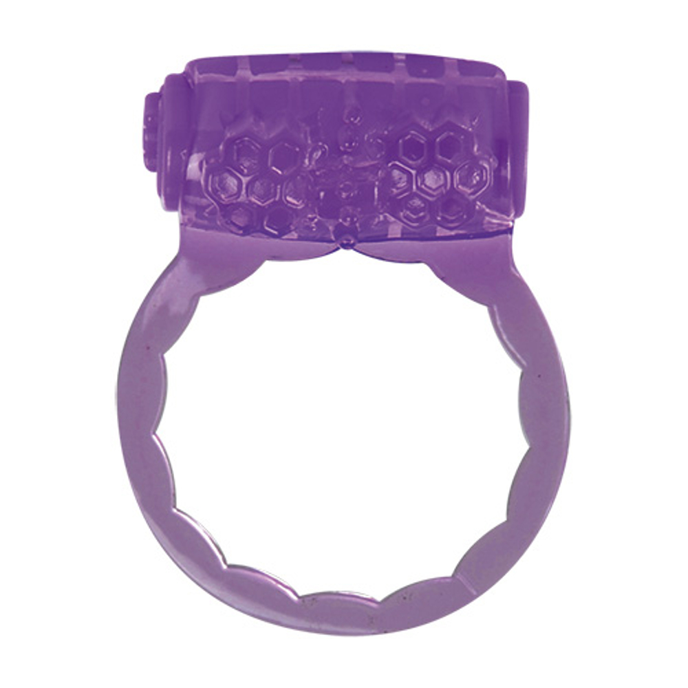 Фиолетовое эрекционное виброкольцо VIBRATING COCK RING ACE BUDDY (Цвет: фиолетовый)