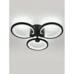 Светильник потолочный светодиодный ЭРА Модерн Odry CLL-1-46W 3K-6,5K RC BK с ДУ черный | Светильники SPB-6 с ДУ