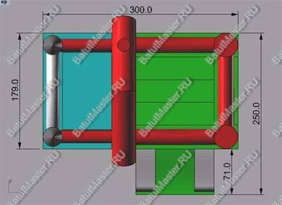Детский надувной батут "Домик в деревне" 3*2.5*2.2 м