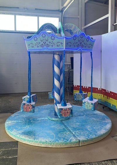 Детская карусель кокосовая пальма "Сюрприз" (d290 см)