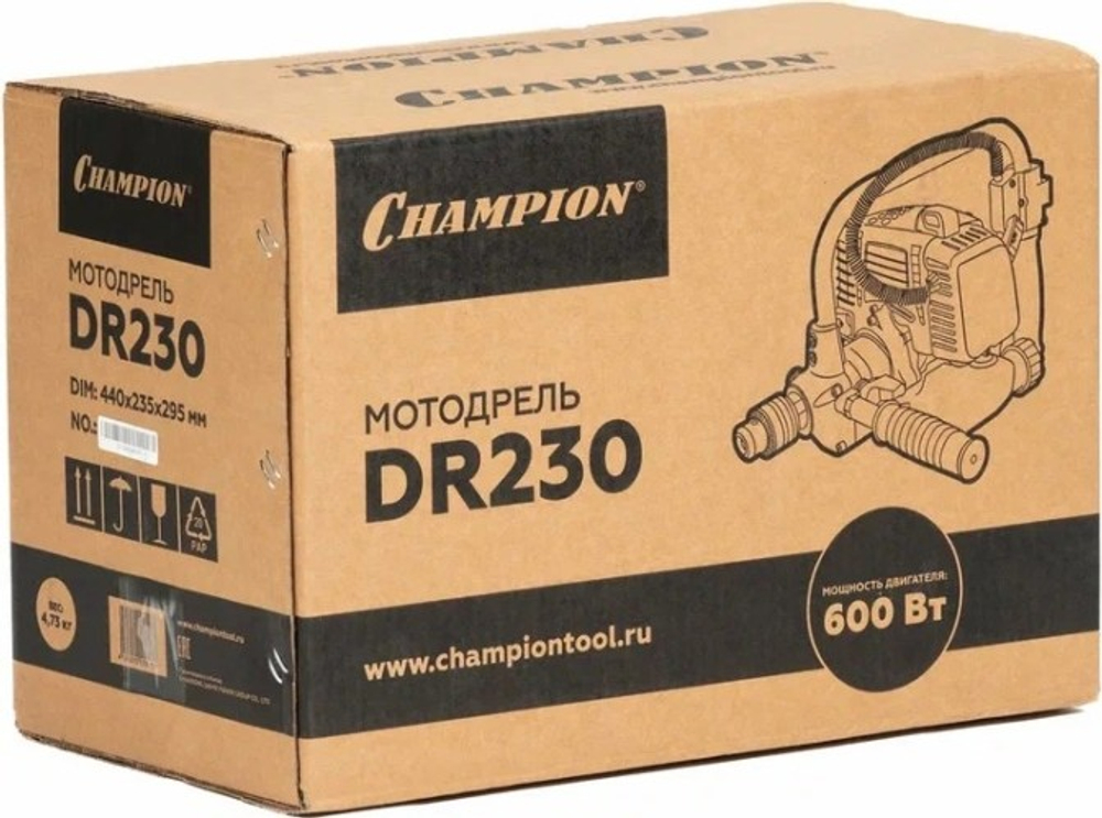 Бензобур CHAMPION DR230 с патроном
