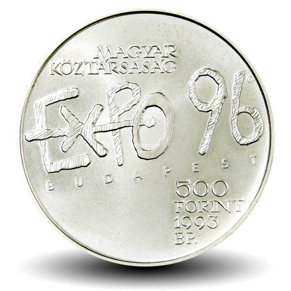 500 форинтов Корабль парусник Выставка ЭКСПО-1996. Венгрия 1993 год. PROOF