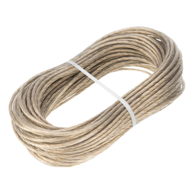 Трос металлополимерный прозрачный ПР-4.0, толщина 4.0 мм, моток 20 метров Сибртех