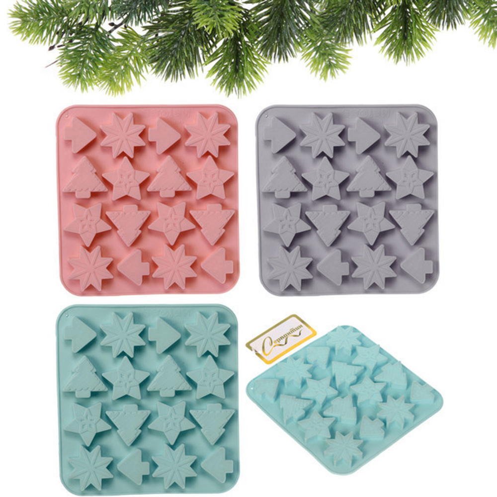 Форма силиконовая «Новогодняя ночь» 17*16*1см