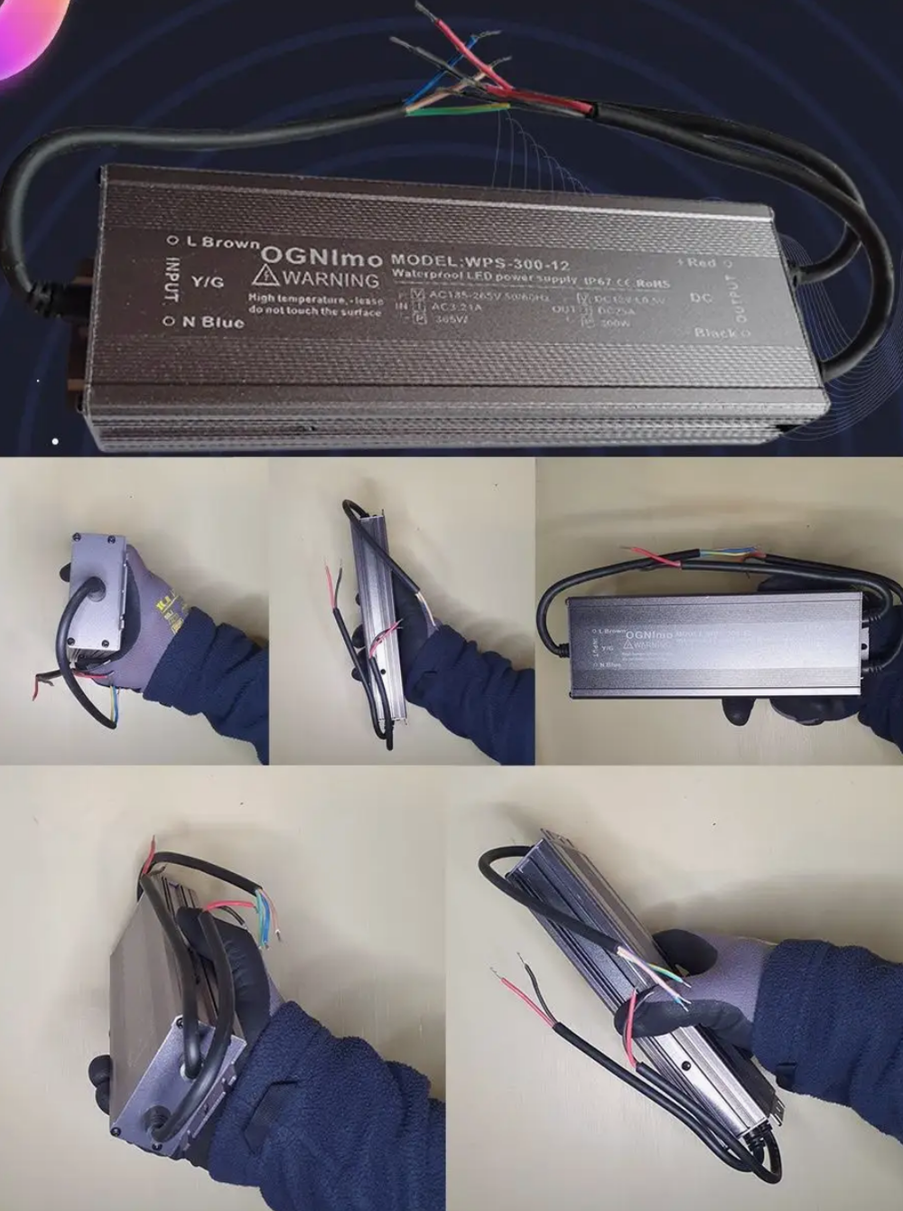 Блок питания наружный 220В / 12В / 300W / IP67
