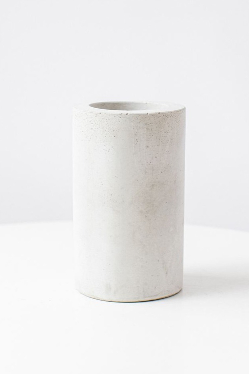 Кашпо Цилиндр 8/14 светло-серый