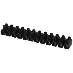 Зажим винтовой ЭРА NO-225-516 изолированный ЗВИ-нг 60А (4.0-25 мм2) 12 пар чёрный | Зажим винтовой ЗВИ