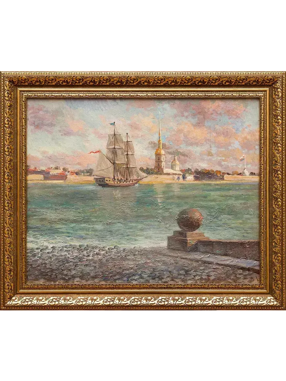 Картина маслом "Нева. Петропавловская крепость" Галатов
