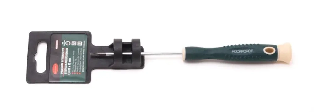Отвертка TORX с отверстием ювелирная T9Hх75мм RockForce##Rock FORCE RF-73707509