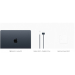 13.6" Ноутбук Apple MacBook Air 13 Late 2022 (2560x1644, Apple M2 3.2 ГГц, RAM 8 ГБ, SSD 256 ГБ, Apple graphics 8-core), MLY33LL/A, темная ночь