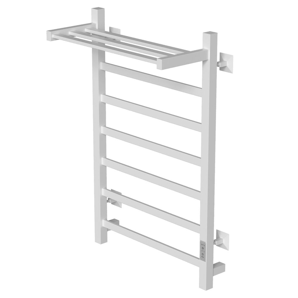 Полотенцесушитель MIXLINE TRIUMPH  80х50 (таймер, 481Вт, 6 перекладин + ПОЛКА) электрический БЕЛЫЙ