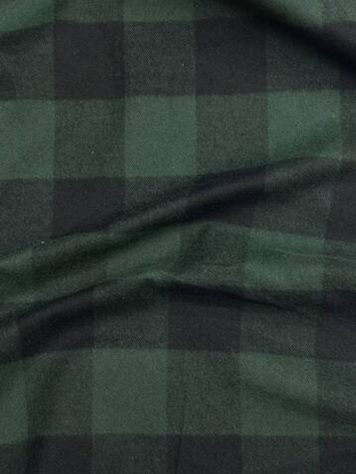 Хлопок фланель Balenciaga черно-зеленая клетка