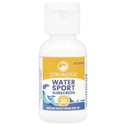 Stream2Sea, Солнцезащитное средство, спорт, SPF 20, 30 мл (1 жидк. унц.)
