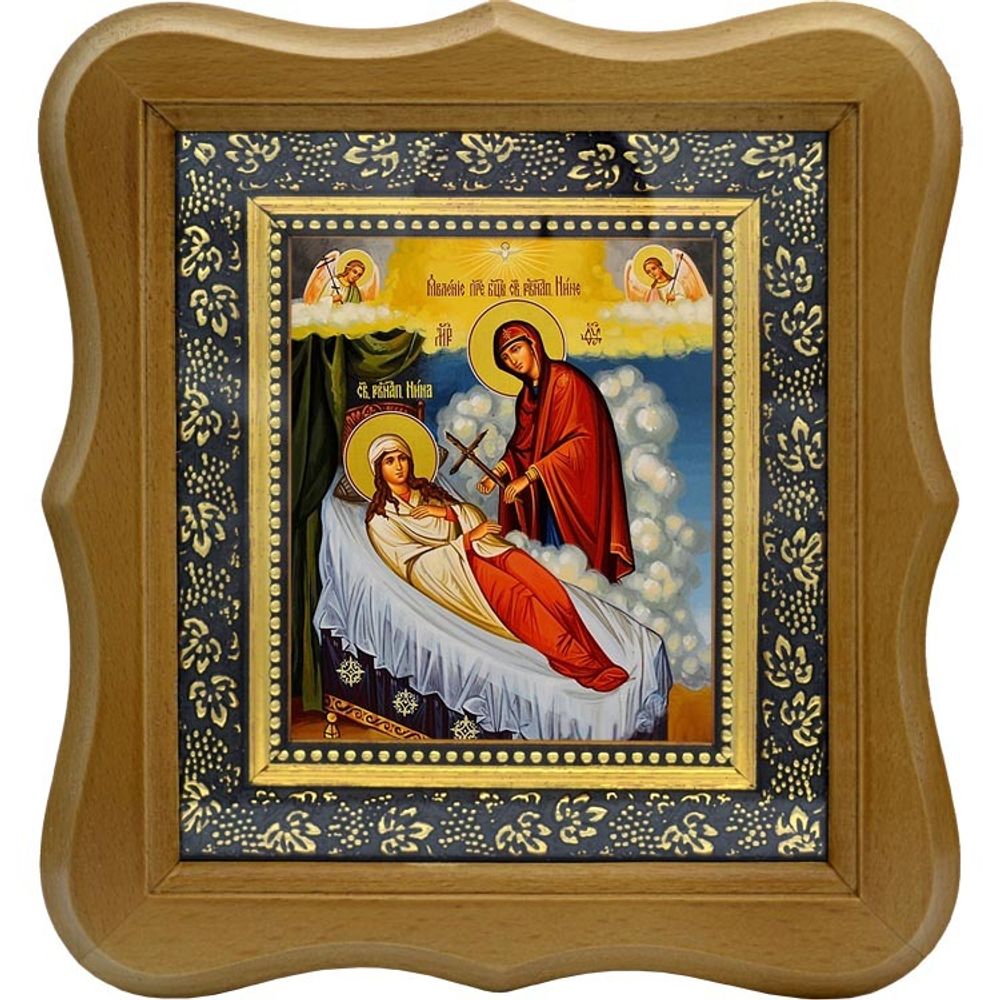 Явление креста святой Нине. Икона на холсте.