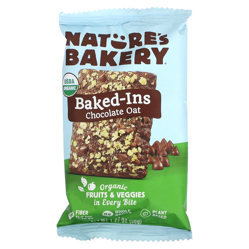 Nature's Bakery, Baked-In, овсяный шоколад, 6 пакетиков по 36 г (1,27 унции)
