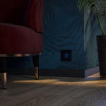 Розетка с подсветкой (черный матовый)