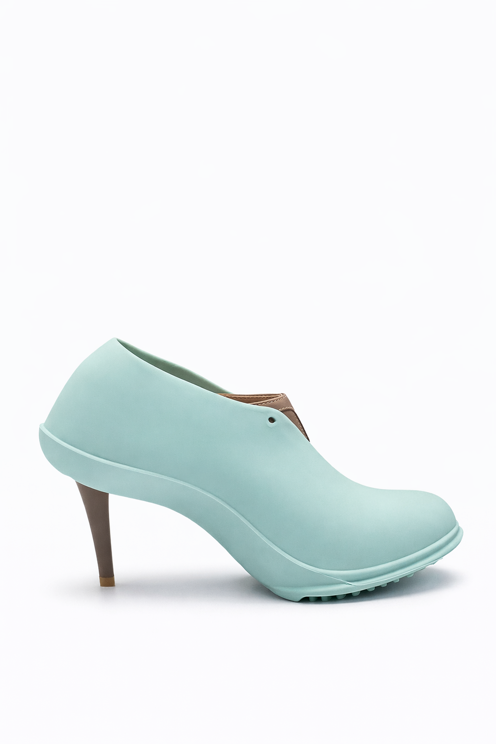 Галоши под каблук светло-фисташковые