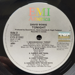 Винтажная виниловая пластинка LP David Bowie Tonight (Japan 1984) (Obi) Blue Jean