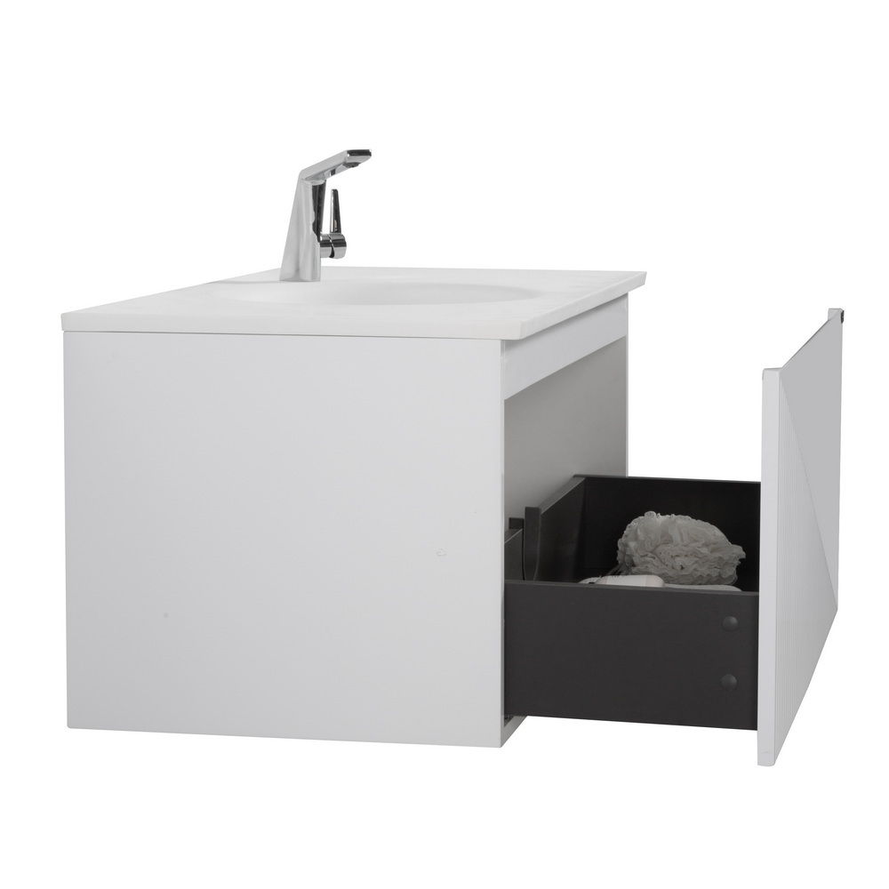 Тумба с раковиной Black&White Universe 90 см U918.900-2 glossy white