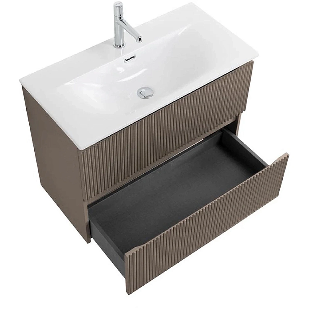Тумба с раковиной BelBagno UNO-MINI 70 бежевая матовая