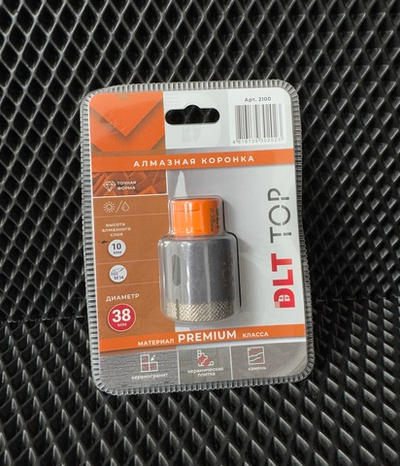 Коронка алмазная для керамогранита и камня DLT TOP, 38мм, арт.2100