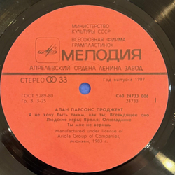 Виниловая пластинка Алан Парсонс Проджект (Мелодия) LP