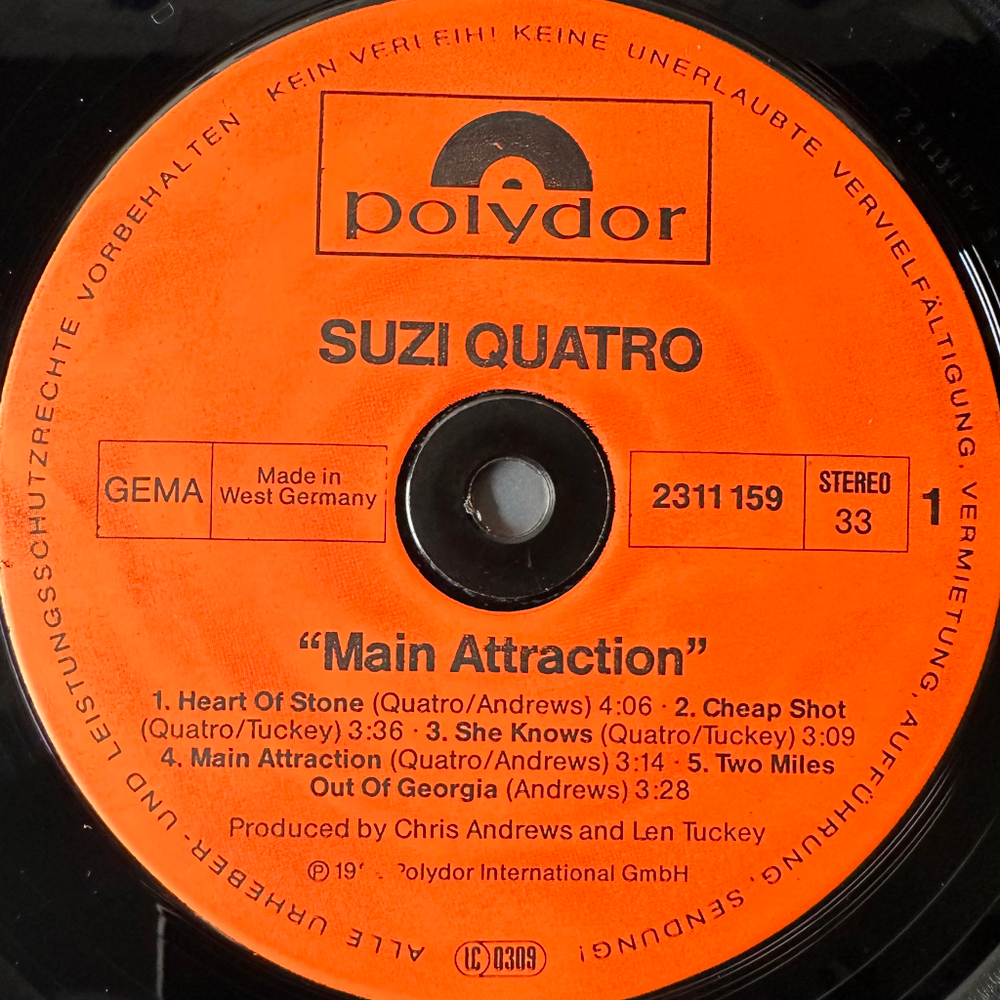 Suzi Quatro ‎– Main Attraction (Германия 1982г.)